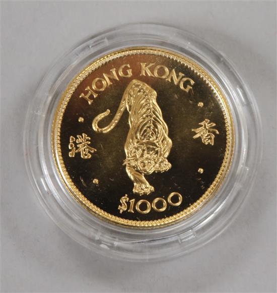 A Royal Mint Hong Kong 22ct gold Lunar Year $1000 coin,